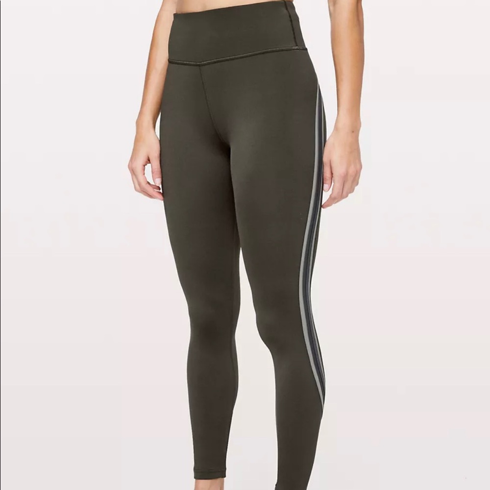 Lululemon Women’s Run Crew Tight 28” Size 10, Color: Olive